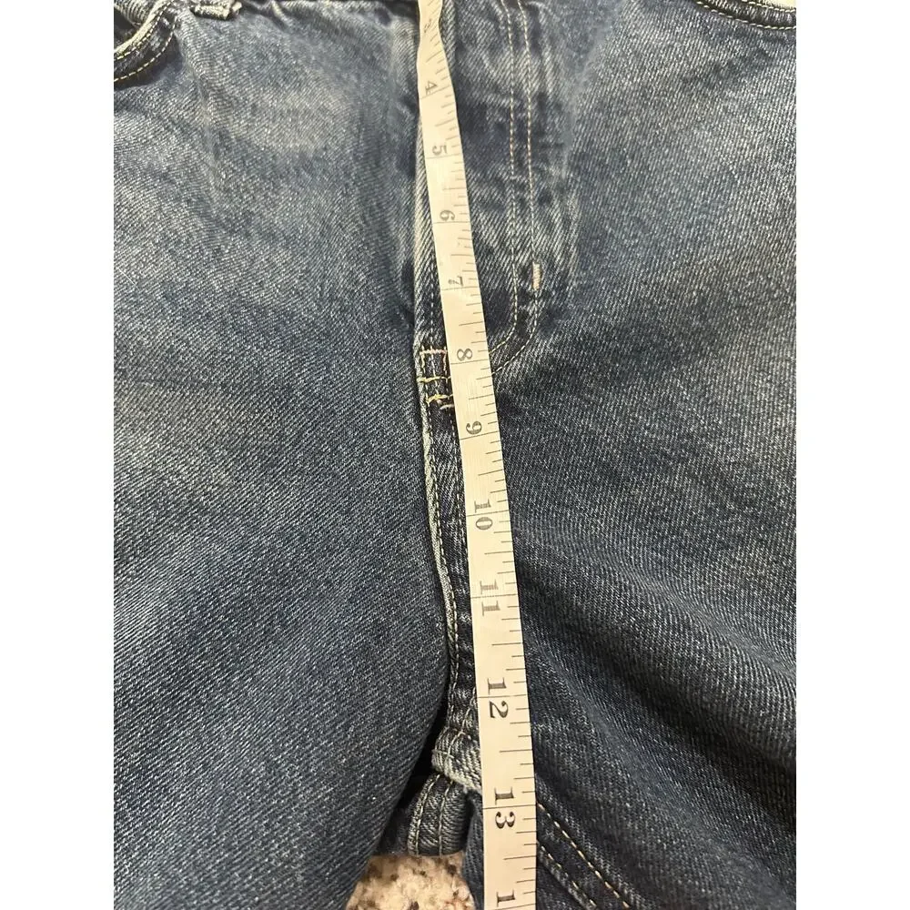 We The Free Cora Mid-Rise Slouchy Boyfriend Jeans Wide Leg Dark Wash, 28 EUC